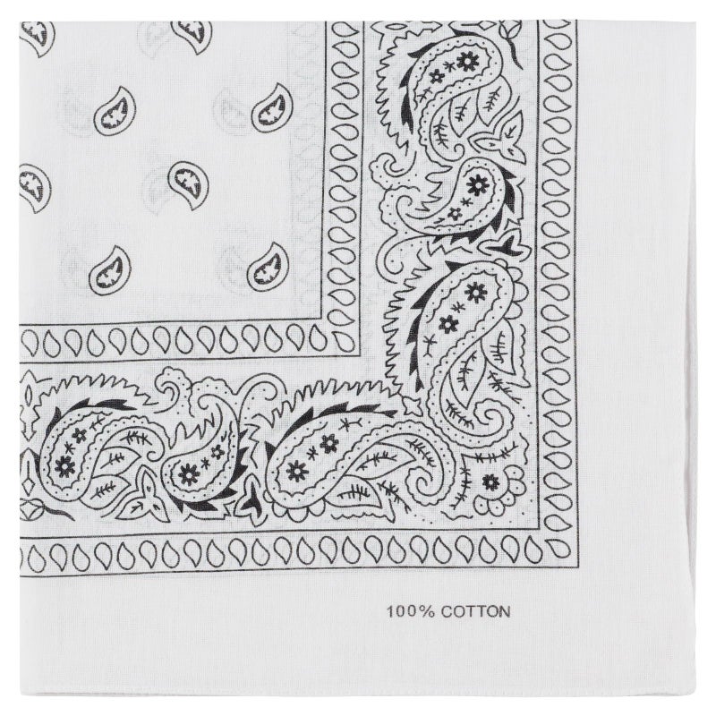 combocube 12 Pack Multi-Purpose Cotton Paisley Cowboy Bandanas Headband for Men and Women,Blue&White&Red - Image 3